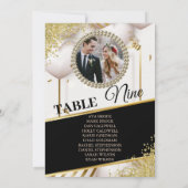 クラシックでエレガントな写真席次表カード 招待状 (裏面)