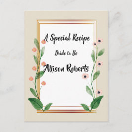 クラシックでエレガントな洗練された  ブライズシャワー ポストカード