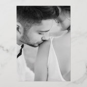 クラシックでエレガントな結婚式の披露宴 箔招待状 (裏面)