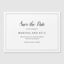 クラシックでエレガントな結婚式のSave the Date マグネット招待状