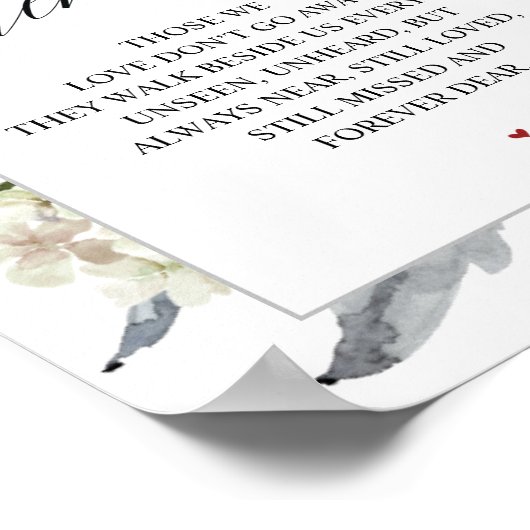 クラシックでエレガントな結婚式 追悼テーブル サイン (角)