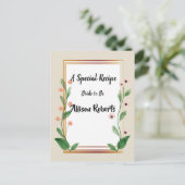 クラシックでエレガントな 洗練された  ブライダルシャワー ポストカード (スタンド正面)