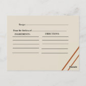 クラシックでエレガントな 洗練された  ブライダルシャワー ポストカード (裏面)