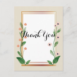 クラシックでエレガントな 洗練された 感謝 ポストカード