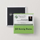 クラシックでカスタマイズ可能な名刺の名札Pin 缶バッジ (正面&裏面)