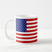 クラシックでクールなアメリカ国旗の愛国 コーヒーマグカップ (左)
