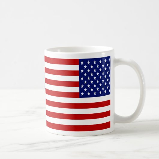 クラシックでクールなアメリカ国旗の愛国 コーヒーマグカップ (右)