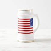 クラシックでクールなアメリカ国旗の愛国 ビールジョッキ (正面右)