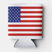 クラシックでクールなアメリカ国旗の愛国 缶クーラー (正面)