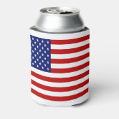 クラシックでクールなアメリカ国旗の愛国 缶クーラー (缶裏面)