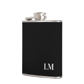 クラシックでシックなエレガントウェディングモノグラム フラスク (左)