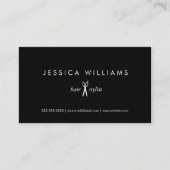 クラシックでシックな美容師カード 名刺 (正面)