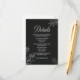 クラシックでシンプルなミニマルな結婚式のウェブサイト エンクロージャーカード