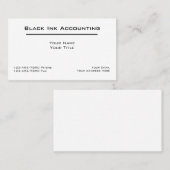 クラシックでシンプルな会計士の名刺 名刺 (正面/裏面)