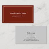 クラシックでシンプルな平野によって組み立てられる赤 名刺 (正面/裏面)