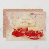 クラシックでビクトリアンでグランジなお茶会 招待状 (正面/裏面)