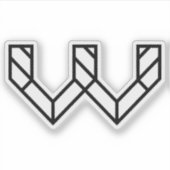 クラシックでミニマルなW シール (正面)