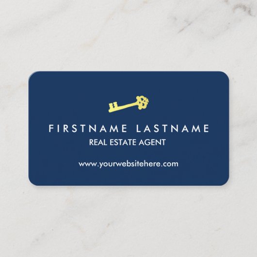 クラシックでモダンな不動産仲介業者 名刺 (正面)