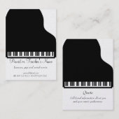 クラシックでモダンな専門の白黒のピアノ 名刺 (正面/裏面)