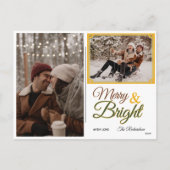 クラシックでレトロなクリスマスのお祝い シーズンポストカード (裏面)