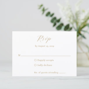 クラシックで上品なモノグラムの結婚式 出欠カード