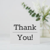 クラシックで伝統的な「ありがとう！」ポストカード ポストカード (スタンド正面)