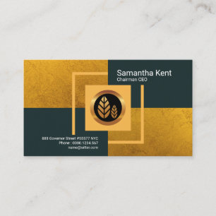 クラシックで優美な金ゴールドの優雅の創設者CEO 名刺