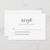 クラシックで及びロマンチックな| RSVPカード (正面/裏面)