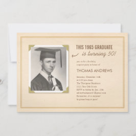 クラシックで古い写真の驚きの誕生日の招待状 招待状