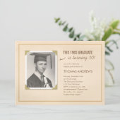 クラシックで古い写真の驚きの誕生日の招待状 招待状 (スタンド正面)