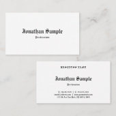 クラシックで古い英国の文字のノスタルジックな一見のテンプレート 名刺 (正面/裏面)