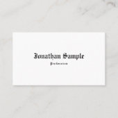 クラシックで古い英国の文字のノスタルジックな一見のテンプレート 名刺 (正面)