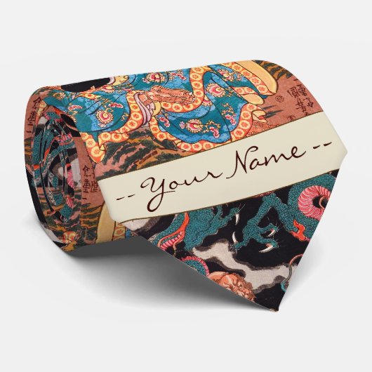 クラシックで日本のな伝説の戦士のドラゴンの芸術 ネクタイ (ロール)