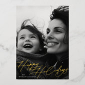 クラシックで最も幸せなクリスマス | Splendorの写真 箔シーズンカード (正面)