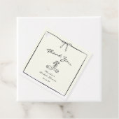 クラシックで洗練されたウェディングシャワーの感謝カード フェイバータグ (インサイチュ)