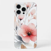 クラシックで洗練された繊細な水彩花 iPhoneケース (裏面)