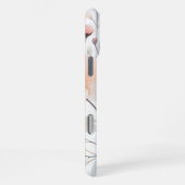 クラシックで洗練された繊細な水彩花 iPhoneケース (右側面)