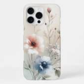 クラシックで洗練された繊細な水彩花 iPhoneケース (裏面)