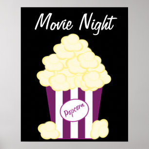 クラシックで熱いバター付きのポップコーンの映画のポスター ポスター