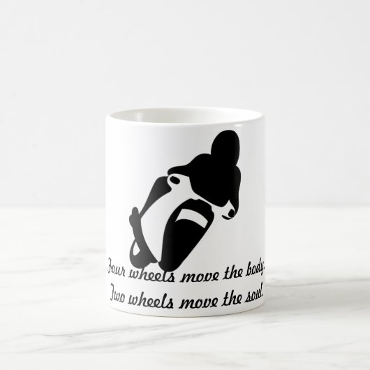 クラシックで白いコーヒー・マグのオートバイ コーヒーマグカップ (中央)