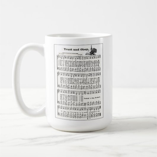 クラシックで白いマグを信頼し、従って下さい コーヒーマグカップ (左)