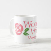 クラシックで白いマグ コーヒーマグカップ (正面左)