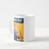 クラシックで白いマグ コーヒーマグカップ (正面左)