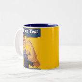 クラシックで白いマグ ツートーンマグカップ (正面左)