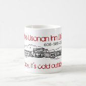 クラシックで白いマグ-冬 コーヒーマグカップ (中央)