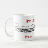 クラシックで白いマグ-冬 コーヒーマグカップ (左)