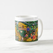 クラシックで白いマグ"収穫期" コーヒーマグカップ (正面右)