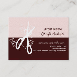 クラシックで芸術的な芸術及び技術のサロンのアポイントメント 予約カード