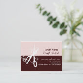 クラシックで芸術的な芸術及び技術のサロンのアポイントメント 予約カード (スタンド正面)