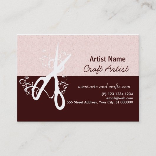 クラシックで芸術的な芸術及び技術のサロンのアポイントメント 予約カード (正面)